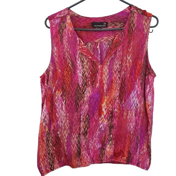 Laura Petites Vibrant Print Sleeveless Blouse - Picture 1 of 9